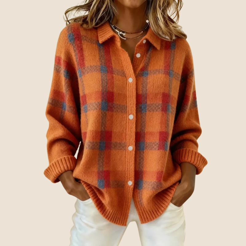 Anne Soft Retro Check Knit | Hrejivý, elegantný a lichotivý ku každému outfitu