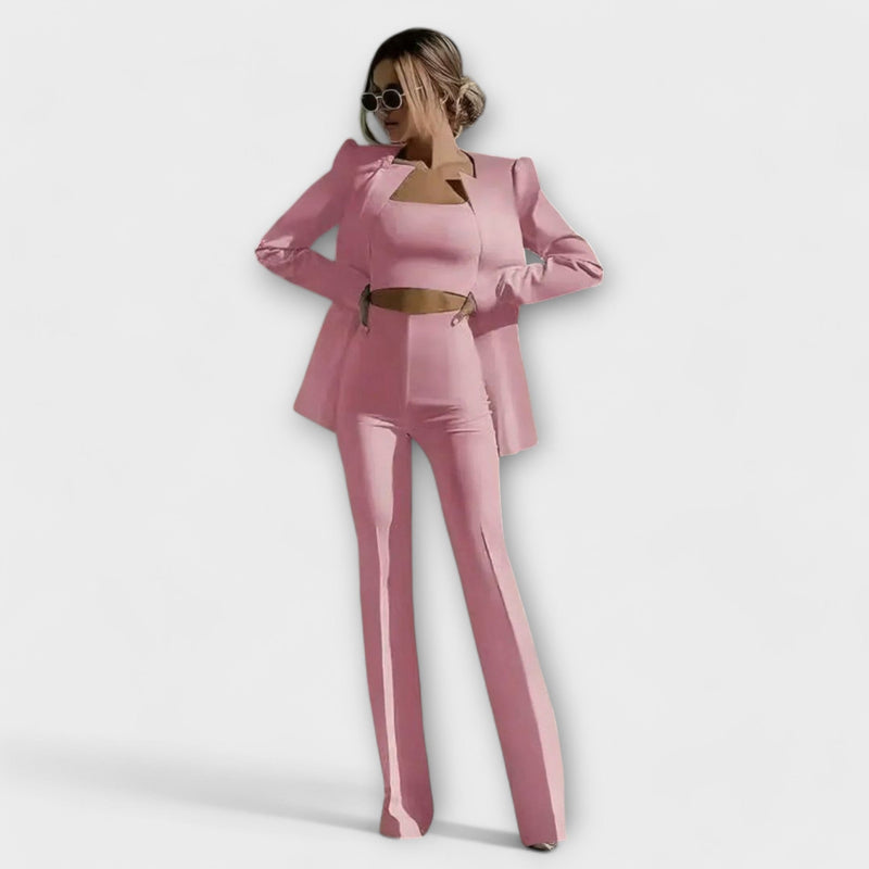 Selina  ｜ Štýlová 3-dielna súprava (Blazer, Top, Nohavice)