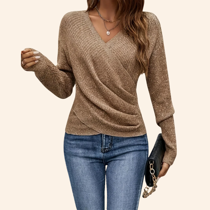 Jasmijn | Elegantný zavinovací top s výstrihom do V